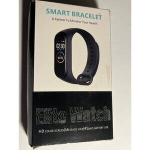 Smart Fitness Tracker Watch With Heart Rate Monitor HD Color Screen 45-Day Batte
